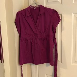 Magenta Maternity Blouse